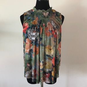 Deletta for Anthropologie, sleeveless blouse, size SP